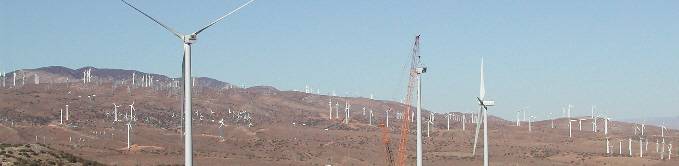 Tehachapi Wind Farm in California, USA (Photo taken by BDES)